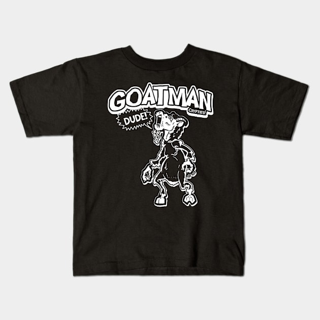 Crypties! Goat Man Kids T-Shirt by crowjandesigns